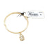 COACH Goldtone & Crystal Quilted Padlock Bangle Bracelet